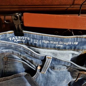 Talbots Flawless High-Waist Straight Leg Curvy Jeans Size 12